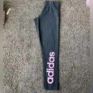 Adidas grey and pink leggings